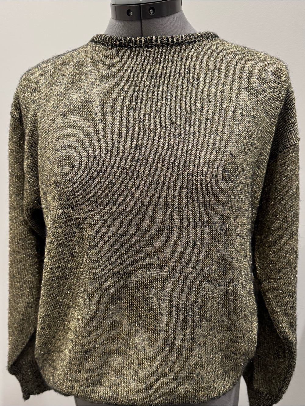 Women's Metallic Gold and Black Sweater